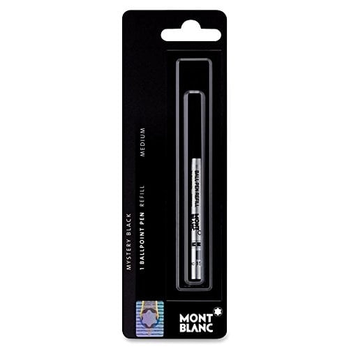 Mont Blanc Ballpoint Refill 1X1, Mystery Black, Medium (105150)