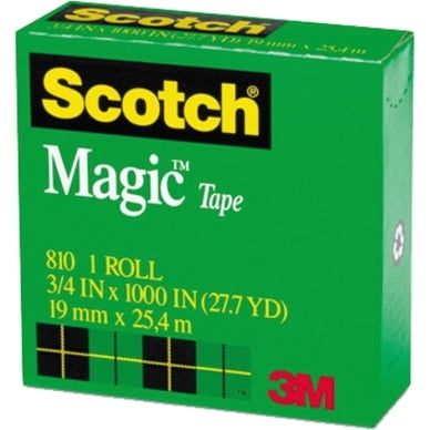 Scotch, MMM8101K, 3/4″W Magic Tape, 1 / Roll, Matte Clear