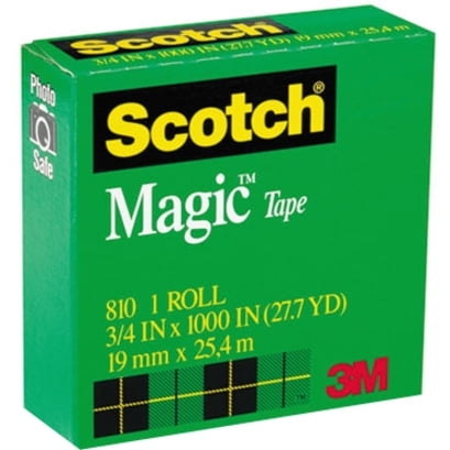 Scotch, MMM8101K, 3/4″W Magic Tape, 1 / Roll, Matte Clear